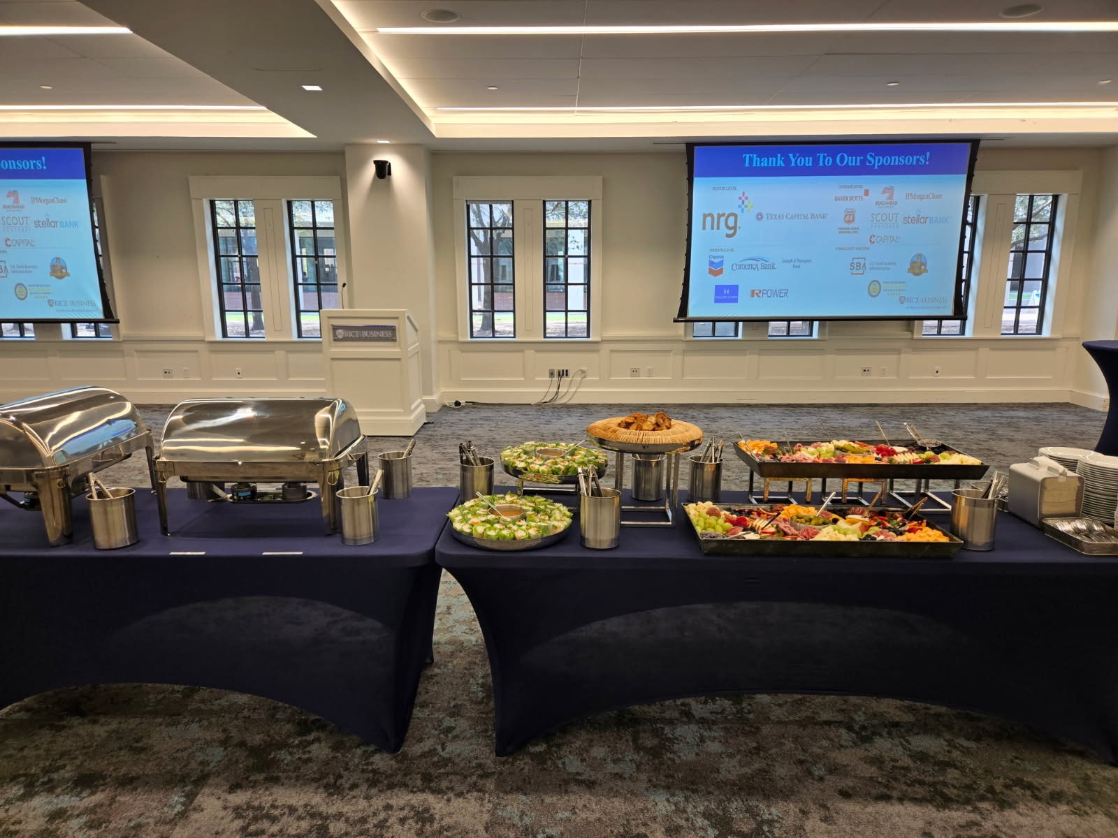 Elite Events Houston corporate catering display